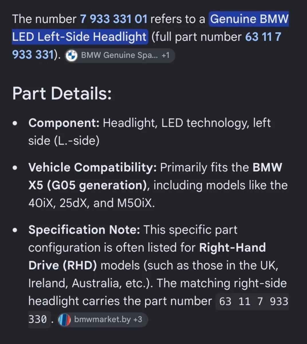 BMW X5 Headlight LH - Image 3