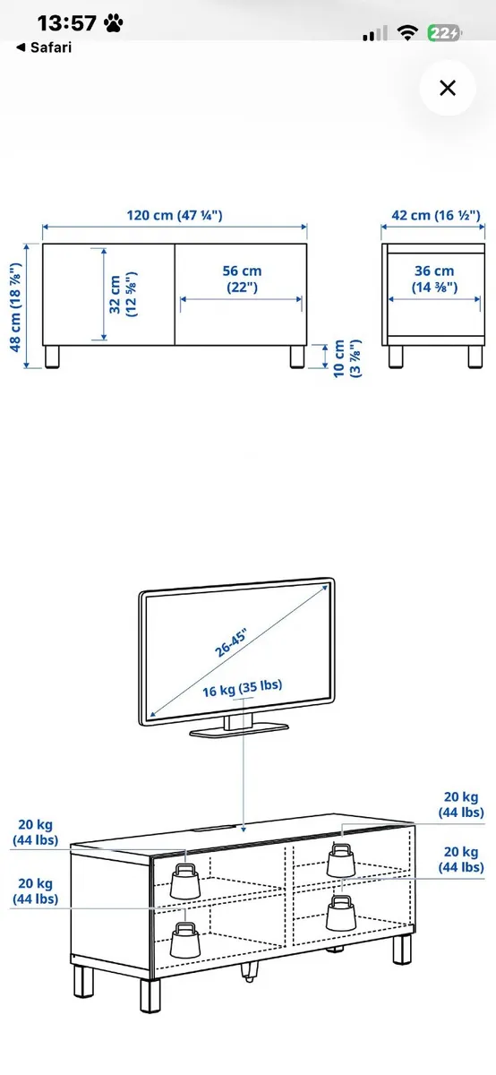 Ikea Besta TV Bench - Image 4