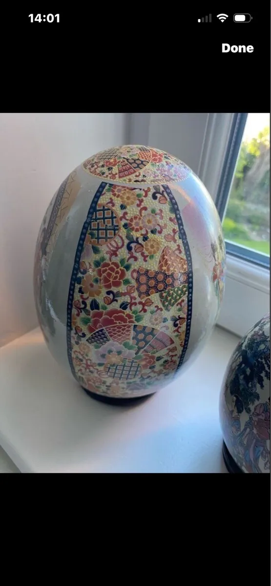 Vintage Chinese Porcelain Egg Set - Image 4