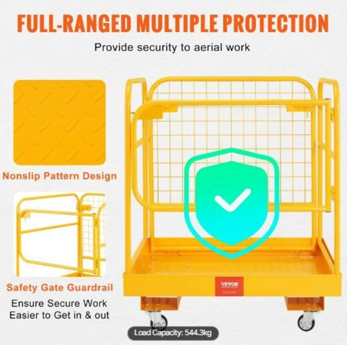 Forklift Safety Cage, 544.3 kg Load Capacity - Image 3