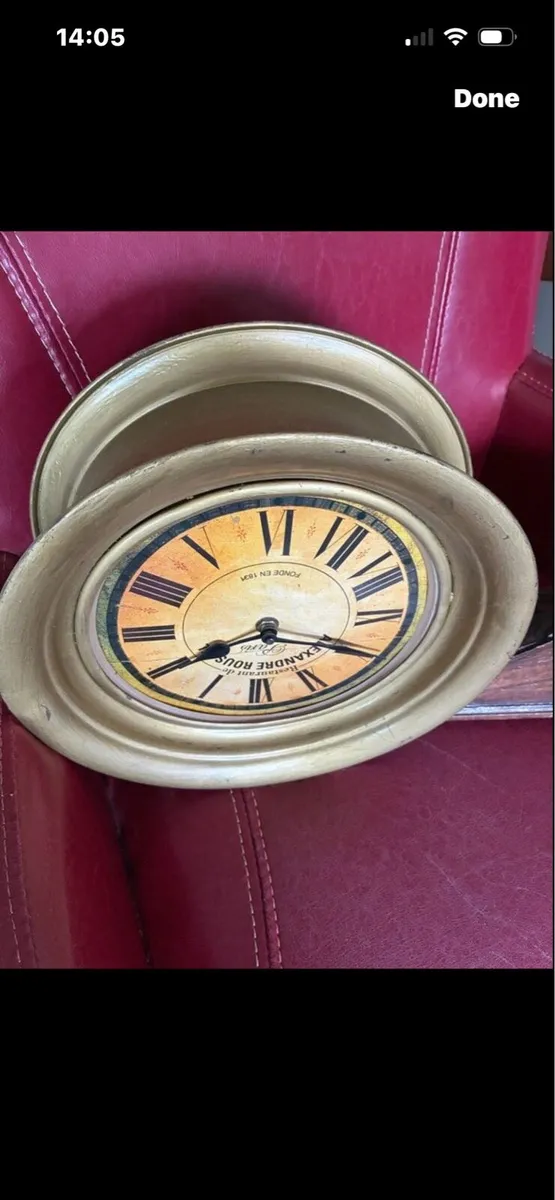 Rare Double Sided Brass Display Clock - Image 3