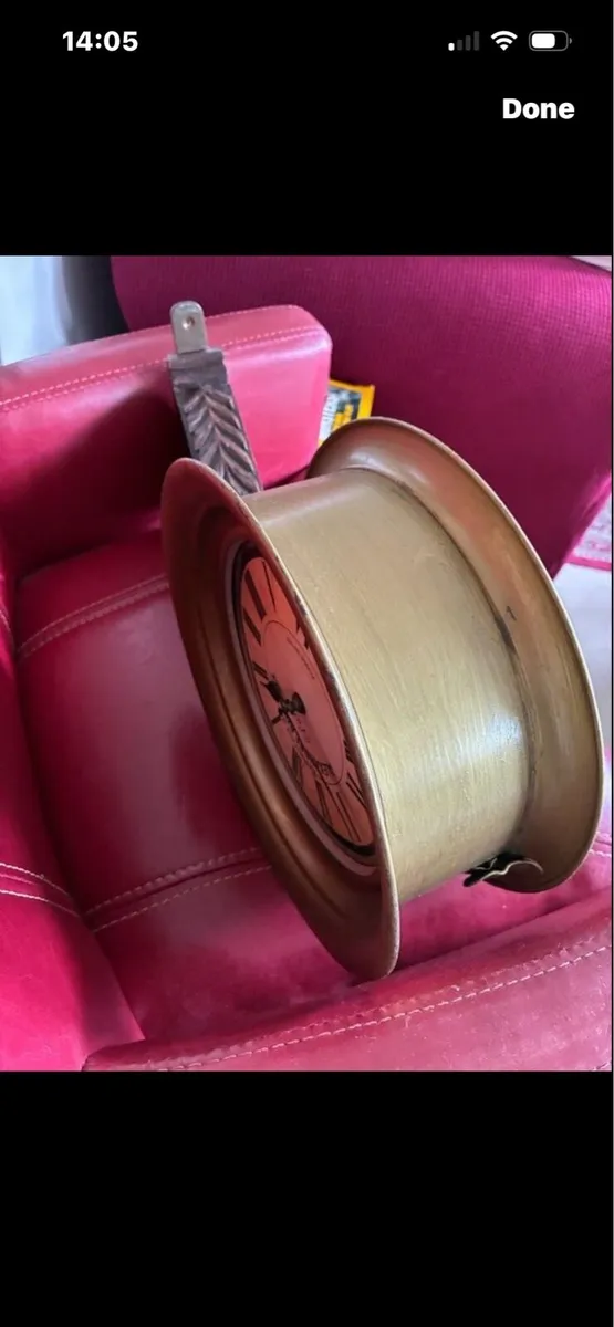 Rare Double Sided Brass Display Clock - Image 4