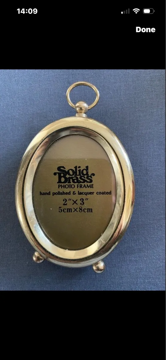 Vintage Solid Brass Photo Frame - Image 1