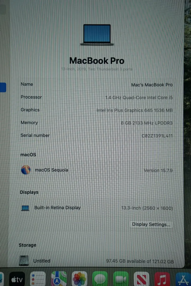 Apple MacBook Pro 13 2019 | i5 | 8GB | 128GB - Image 2