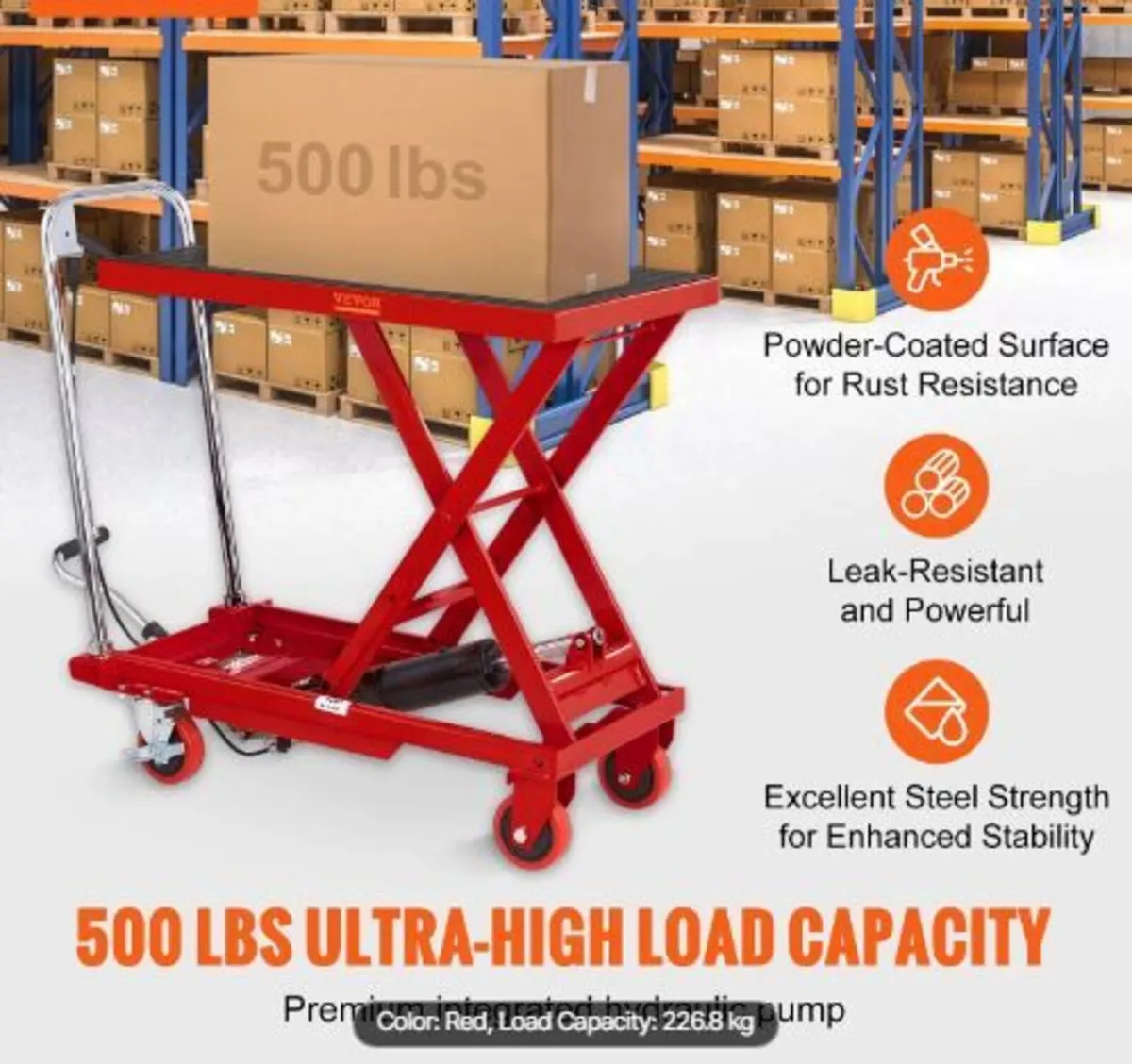 Hydraulic Lift Table Cart - Image 3