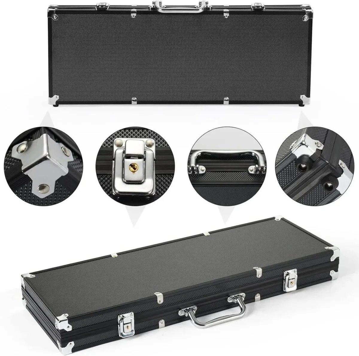 Poker Chip Set Texas Holdem Aluminium Case Kit - Image 4