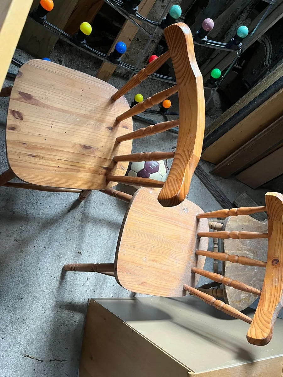 2 Solid Pine Kitchen / Dining Chairs