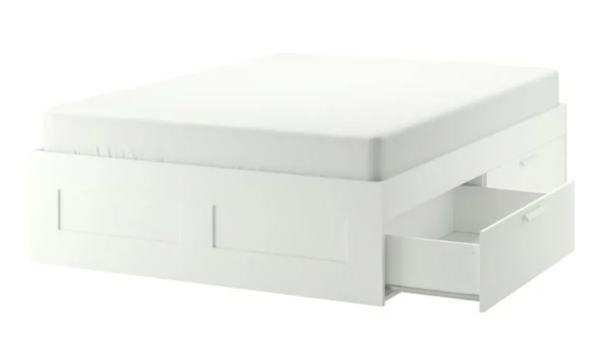 Double Bed 4 drawer storage and Headboard IKEA - Image 2