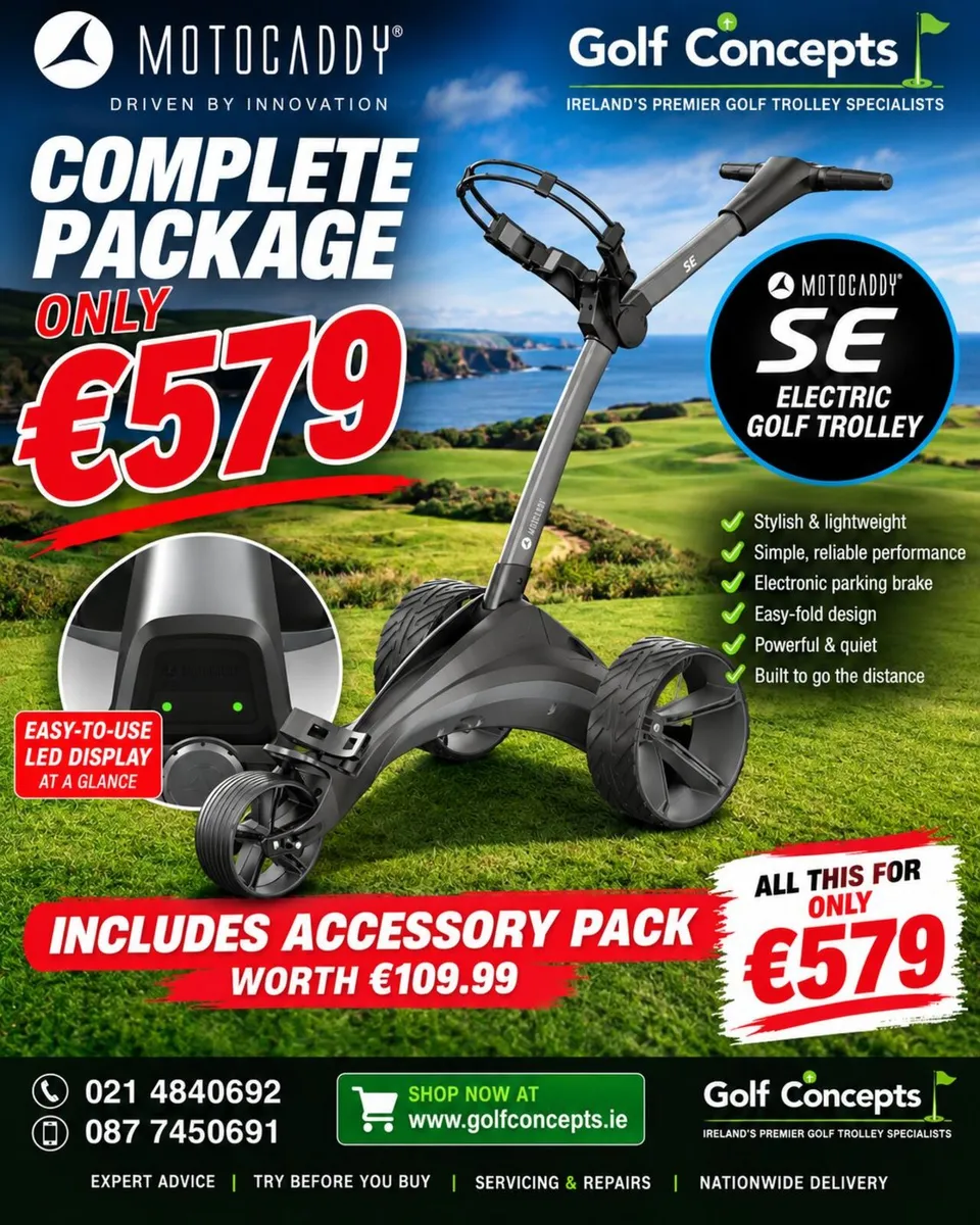 Motocaddy SE including FREE accessory pack - Image 1