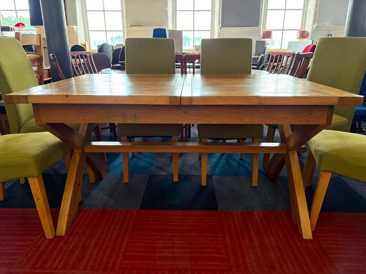 Dining Table Set - Table + 8 Chairs - £180 - Image 2