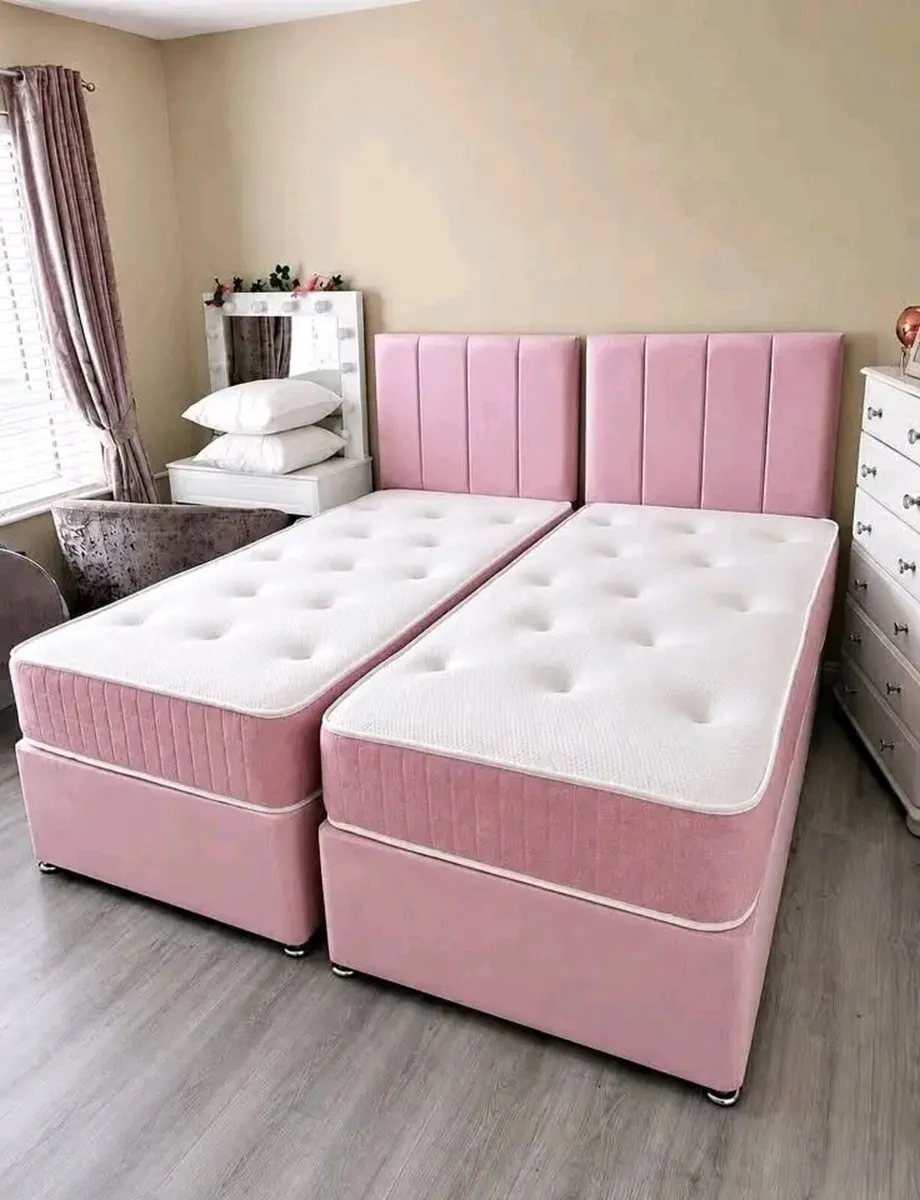 Divan Double & King Size Bed Frame With Mattress - Image 4