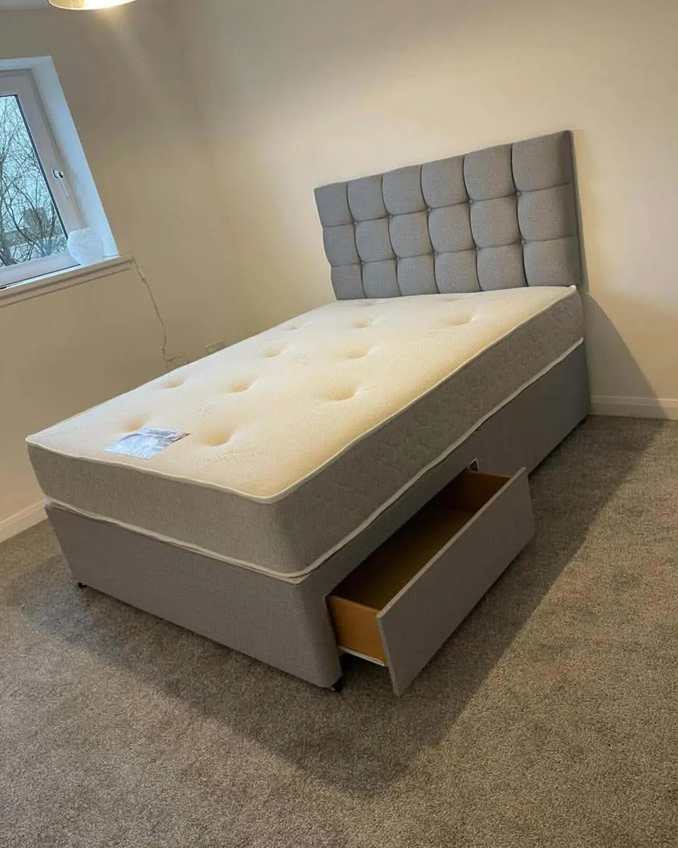 Divan Double & King Size Bed Frame With Mattress - Image 1