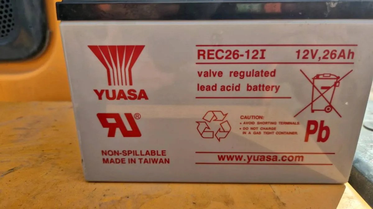 Yuasa REC Deep Cycle AGM Battery 12V 26Ah – REC26- - Image 2