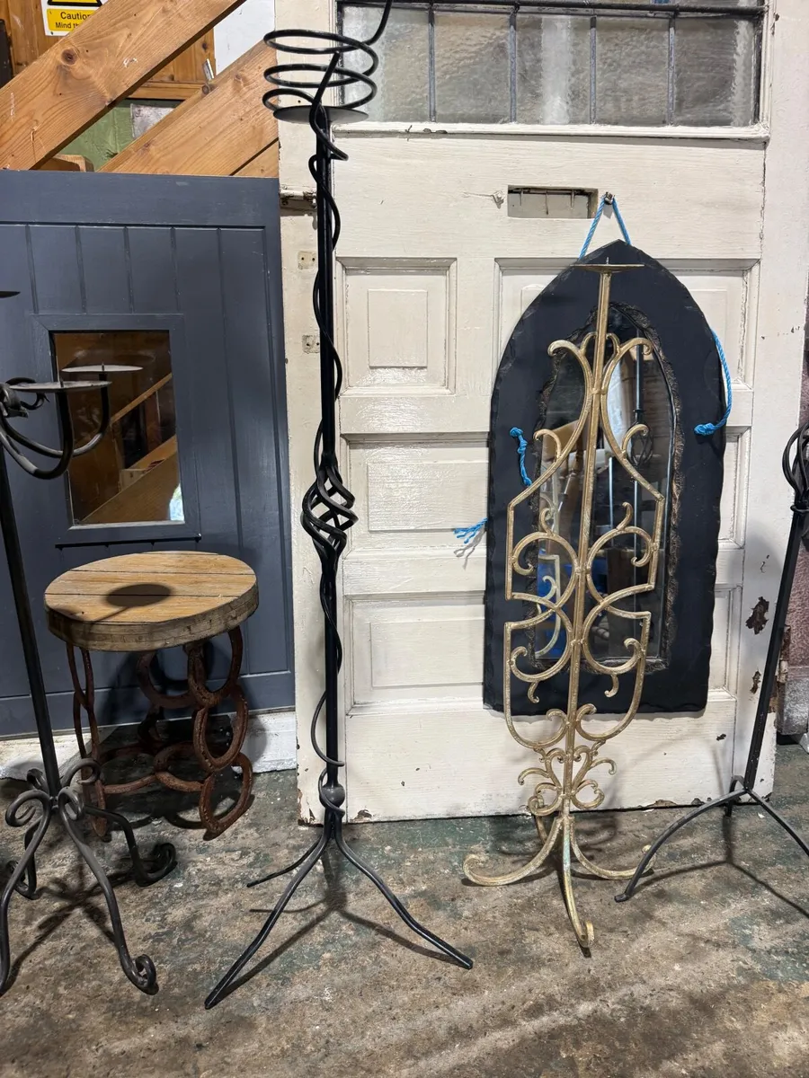 4 free standing candle holders - Image 2