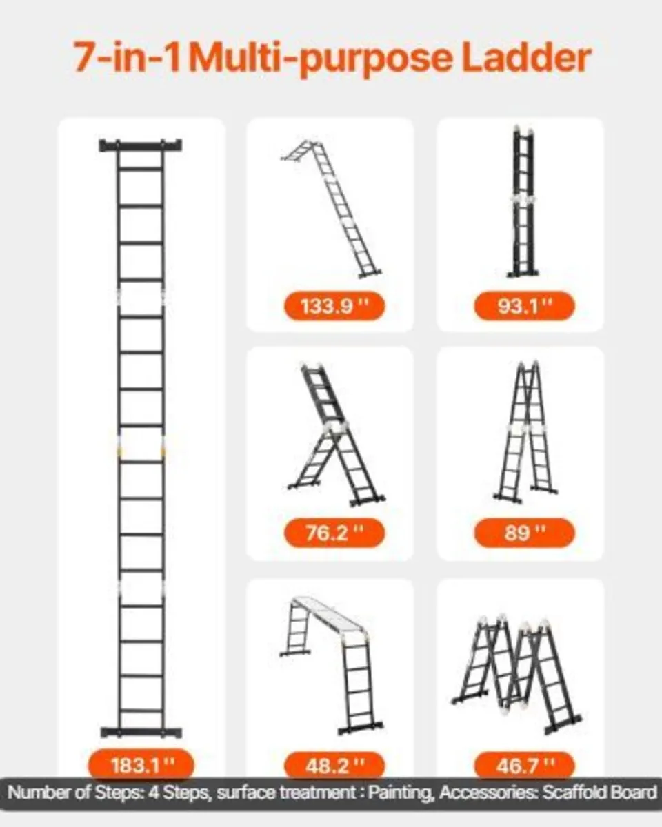 Multi-Purpose Folding Ladder, 7-in-1 Tall - Image 2