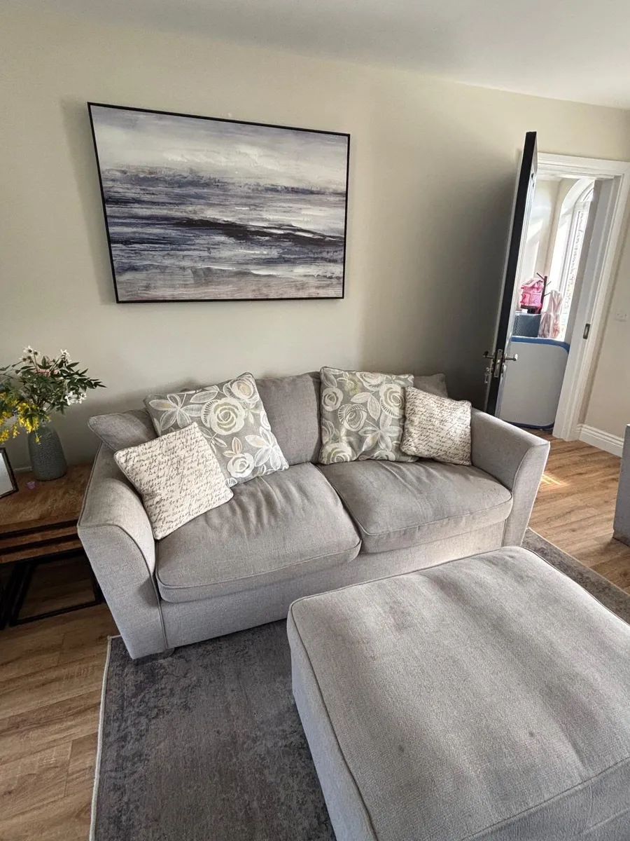 3 seater & 2 seater couch with foot stool - Image 3