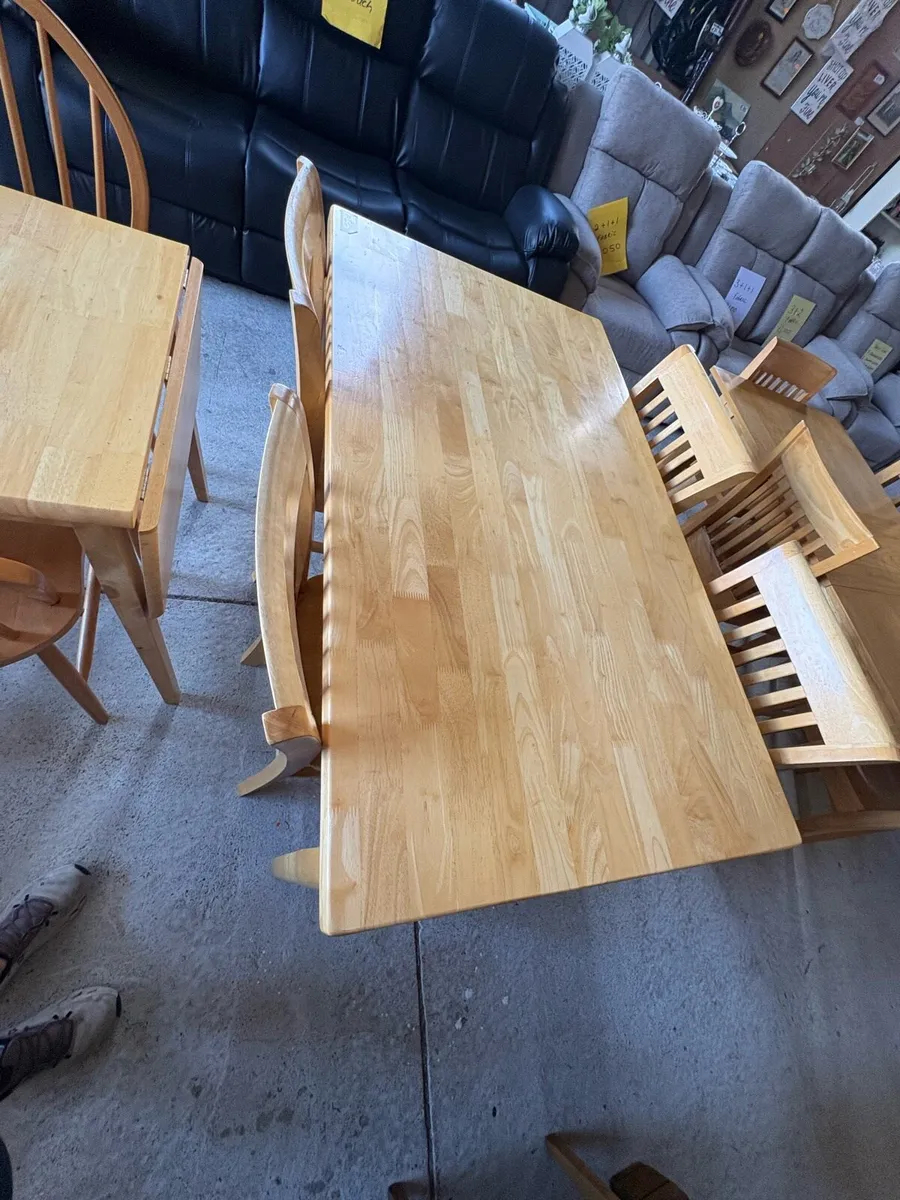 Beech table and 4 chairs - Image 2