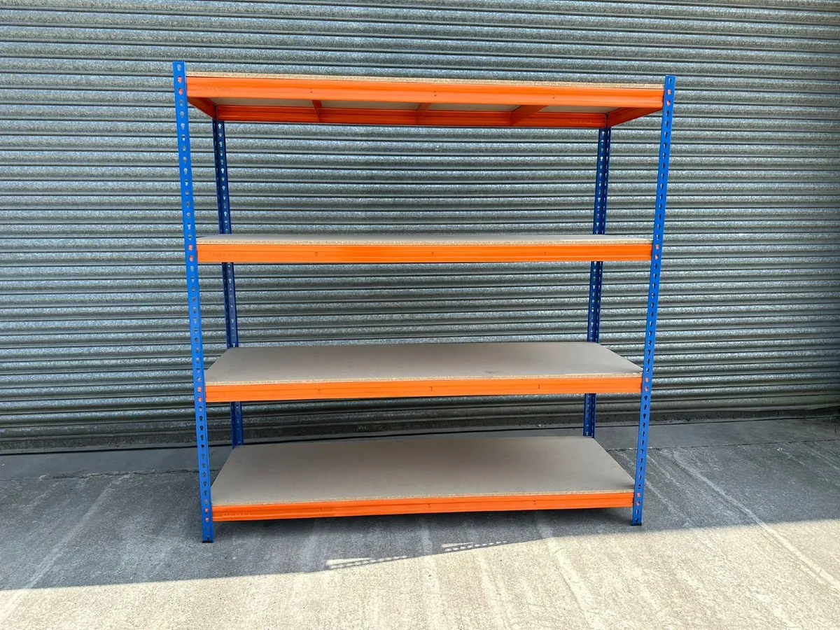 4 Tier RIvet Longspan Shelving For Sheds Workshops - Image 1