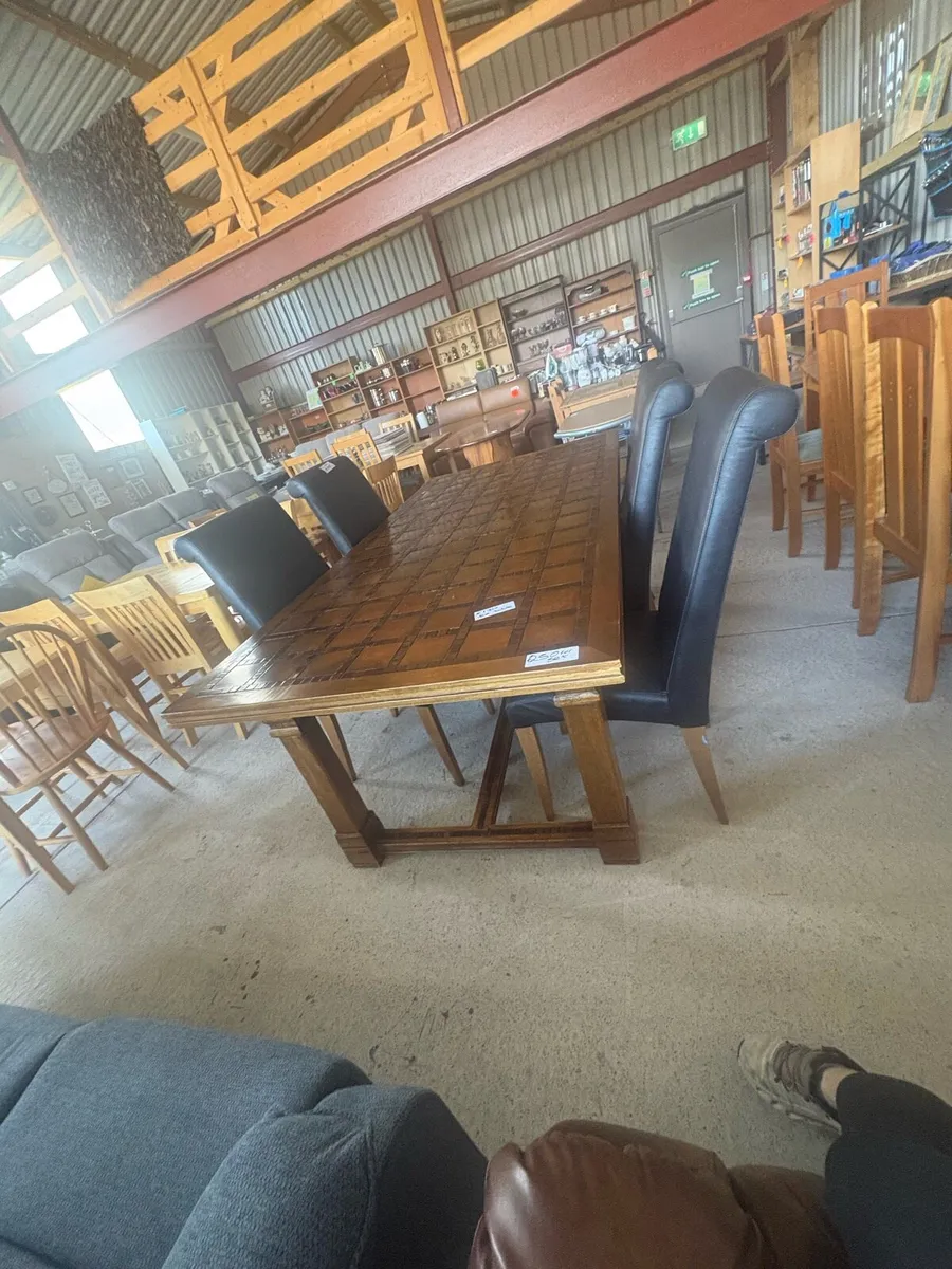 Tile top table and 5 chairs - Image 1