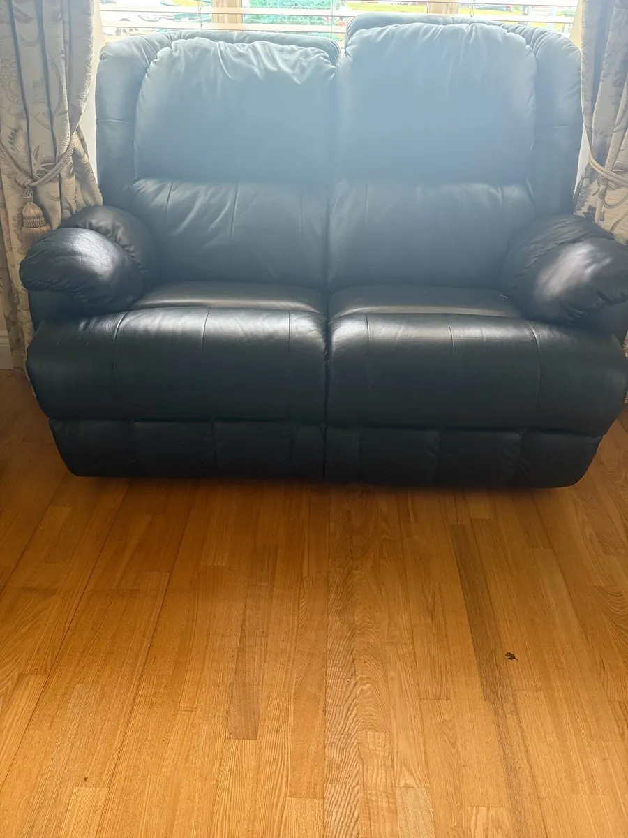 3 and 2 Seater Leather Couch - Image 2