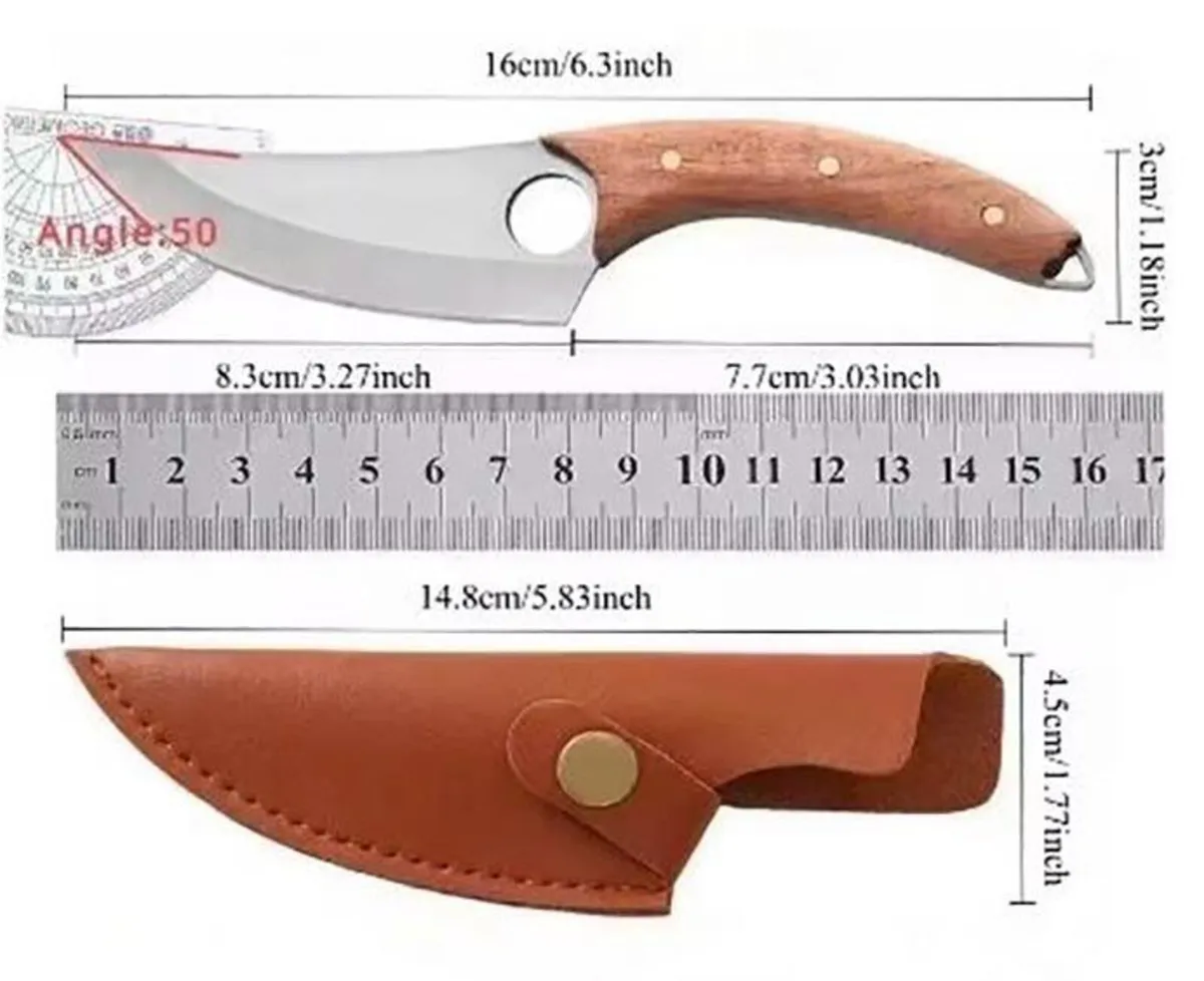 4 SMALL KITCHEN KNIVES WITH SHEATHS (NEW). - Image 4