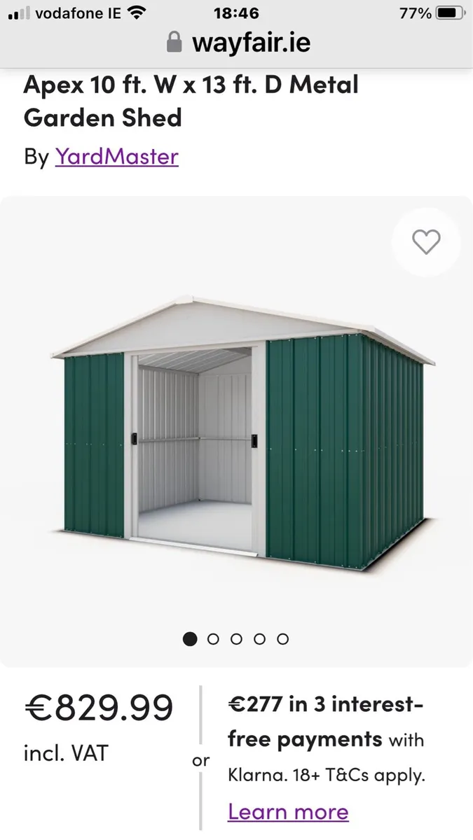 Steel garden shed
