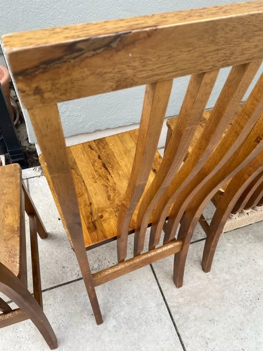 Six Wooden Kitchen Chairs for sale - Image 3