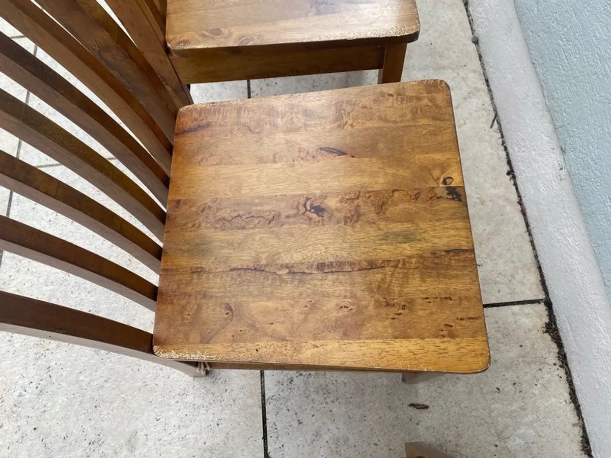 Six Wooden Kitchen Chairs for sale - Image 4