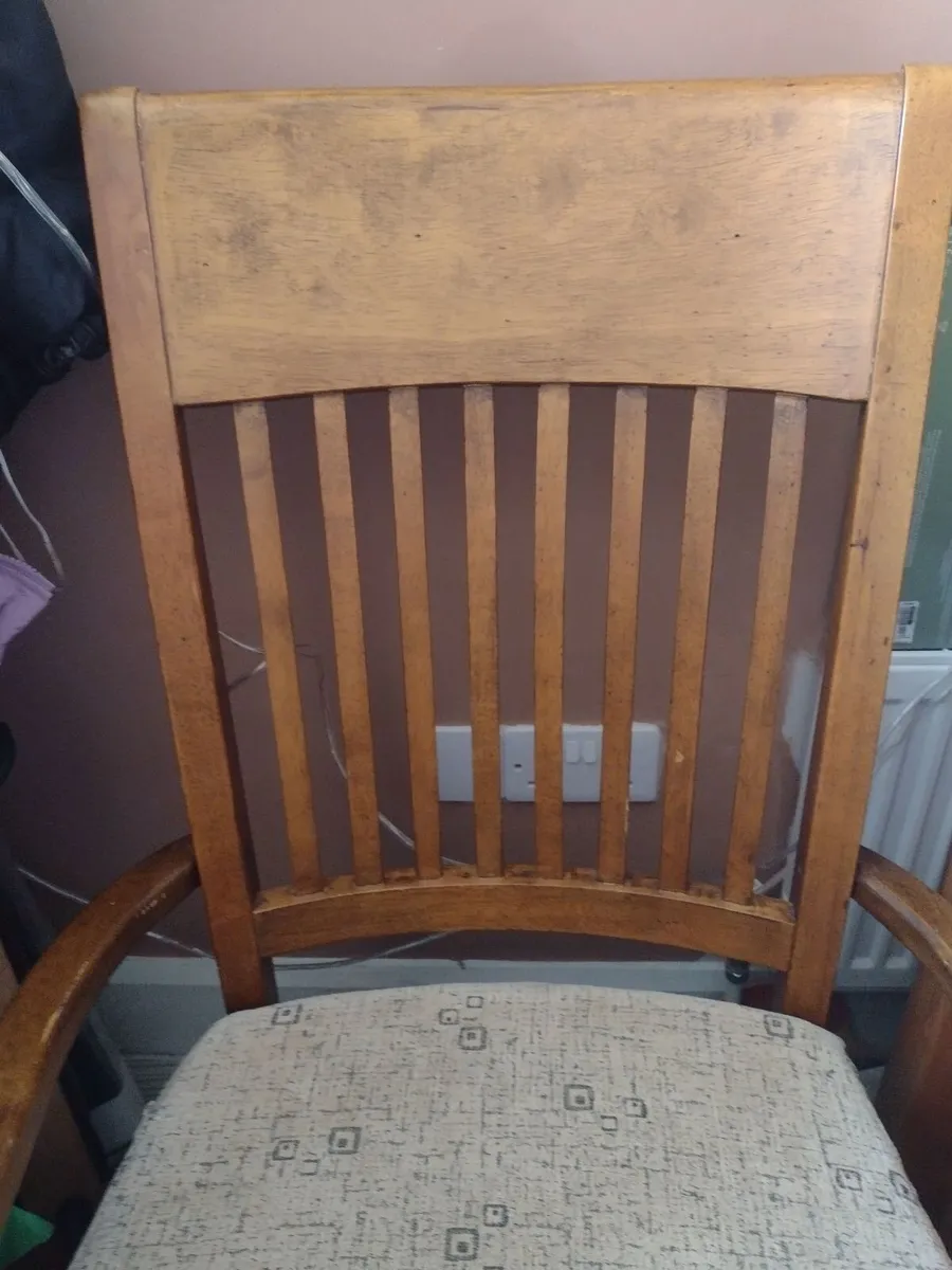 Beautiful teak rocking chair - Image 3