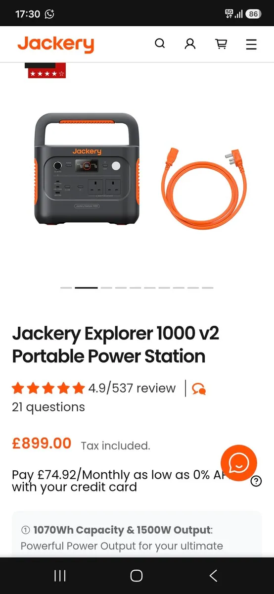 Jackery 1000 v2