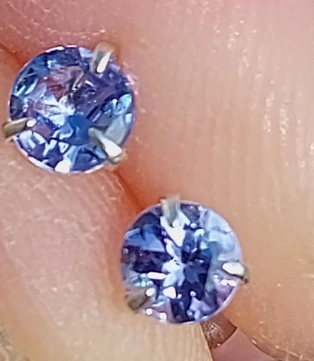 Tanzanite Natural 0.45ct earrings S925 GRA Certifi - Image 1