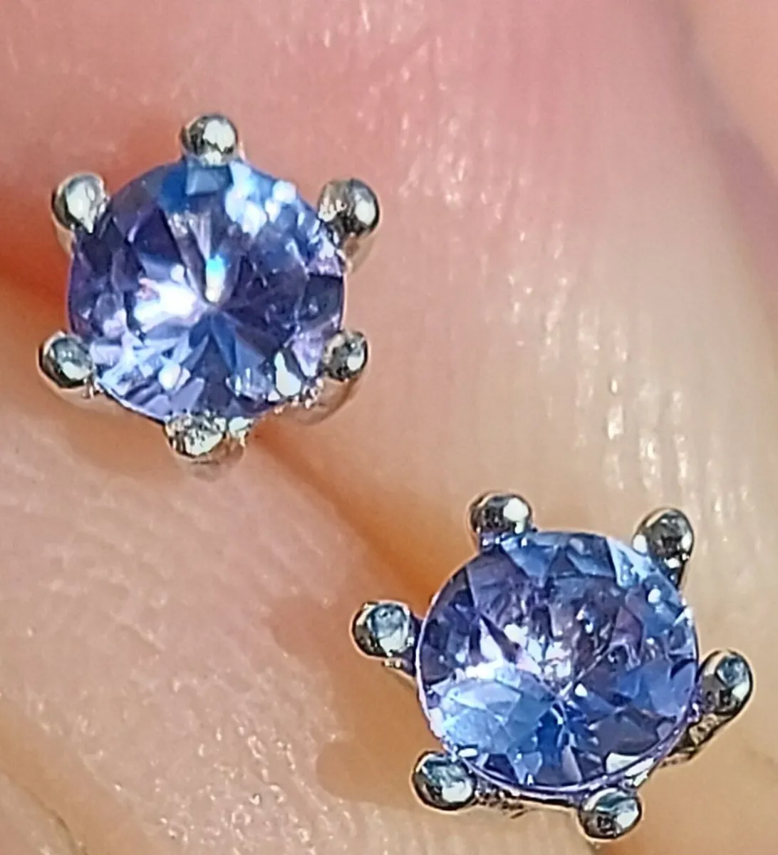 Tanzanite Natural 0.5ct earrings S925 GRA Cert - Image 2