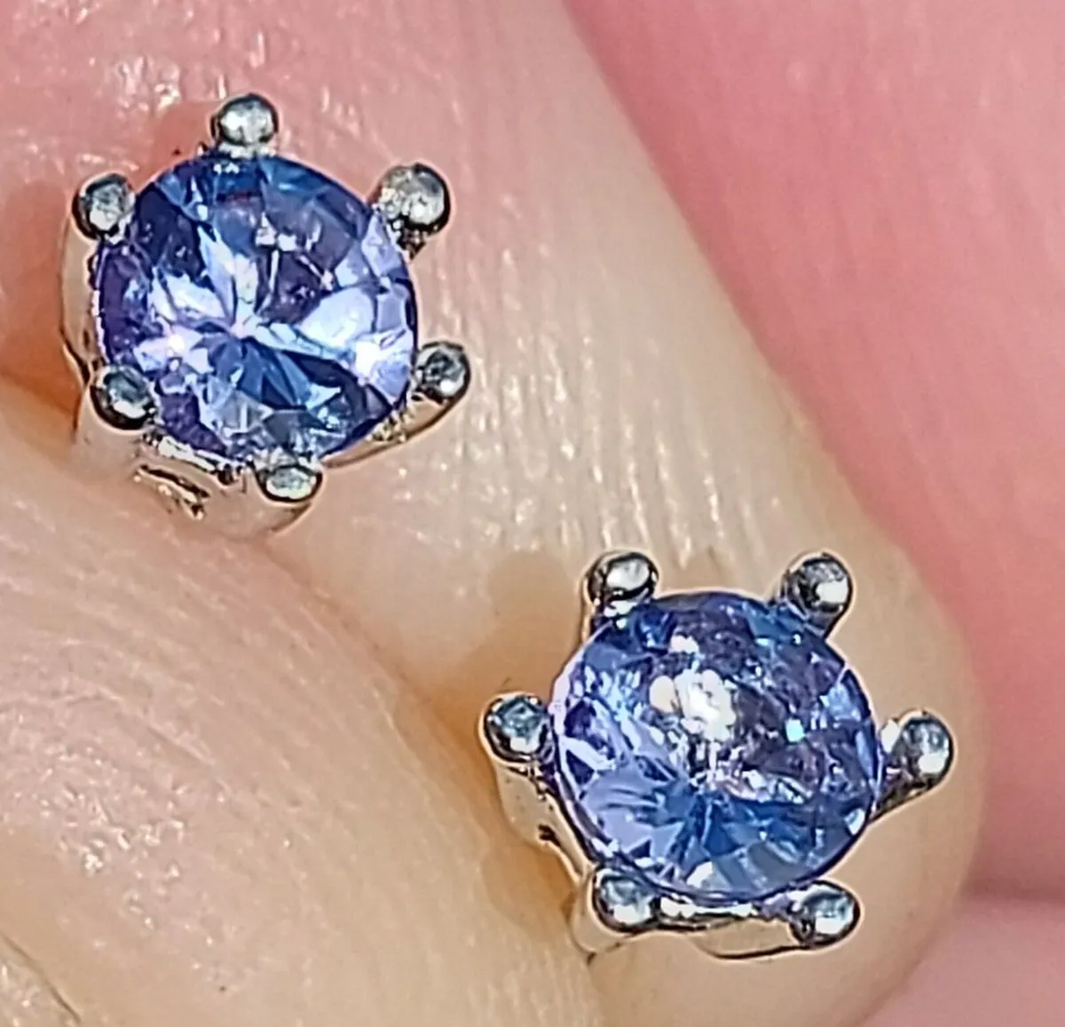 Tanzanite Natural 0.5ct earrings S925 GRA Cert - Image 3