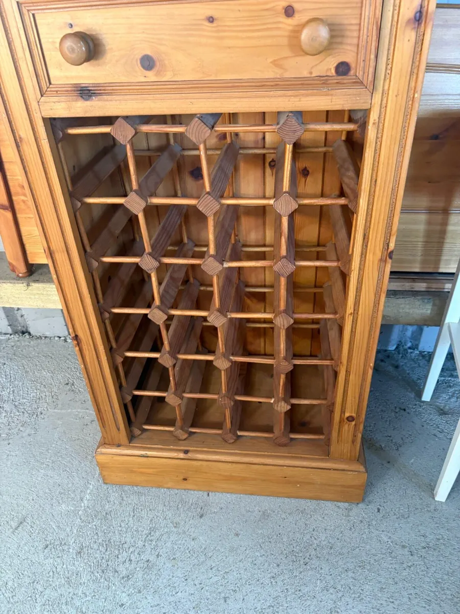 Pine Wine rack & book shelf - Image 2