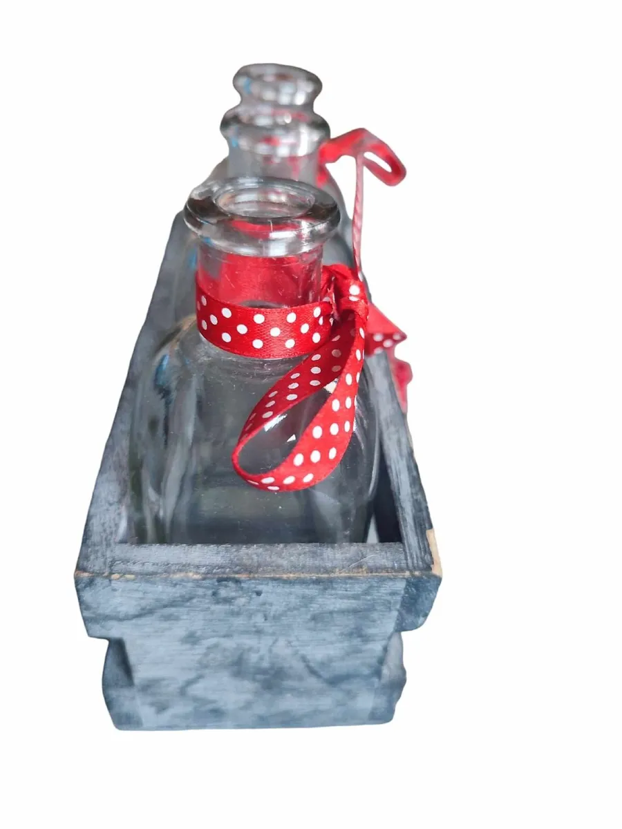wooden box with bottles - Image 2