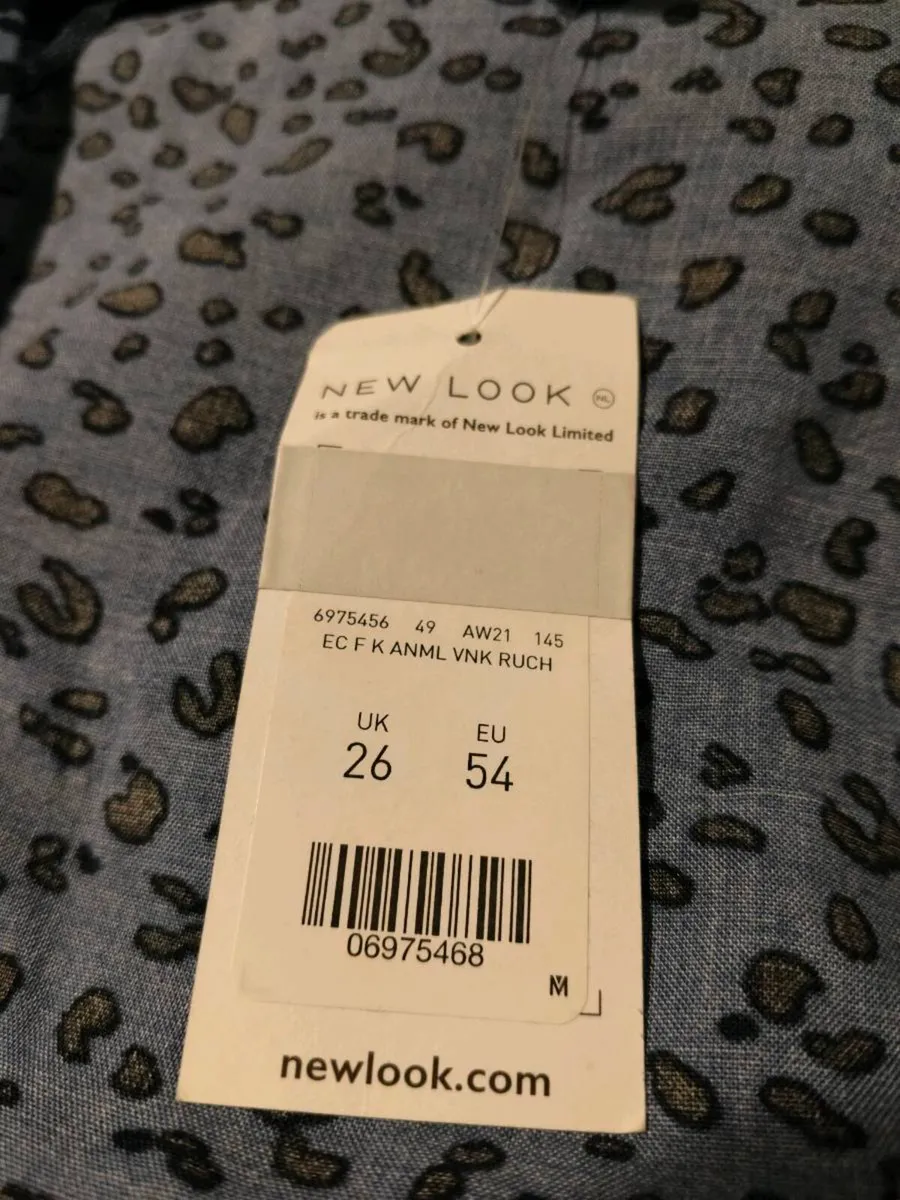 Ladies New look Curves Blue animal print dress, lo - Image 4