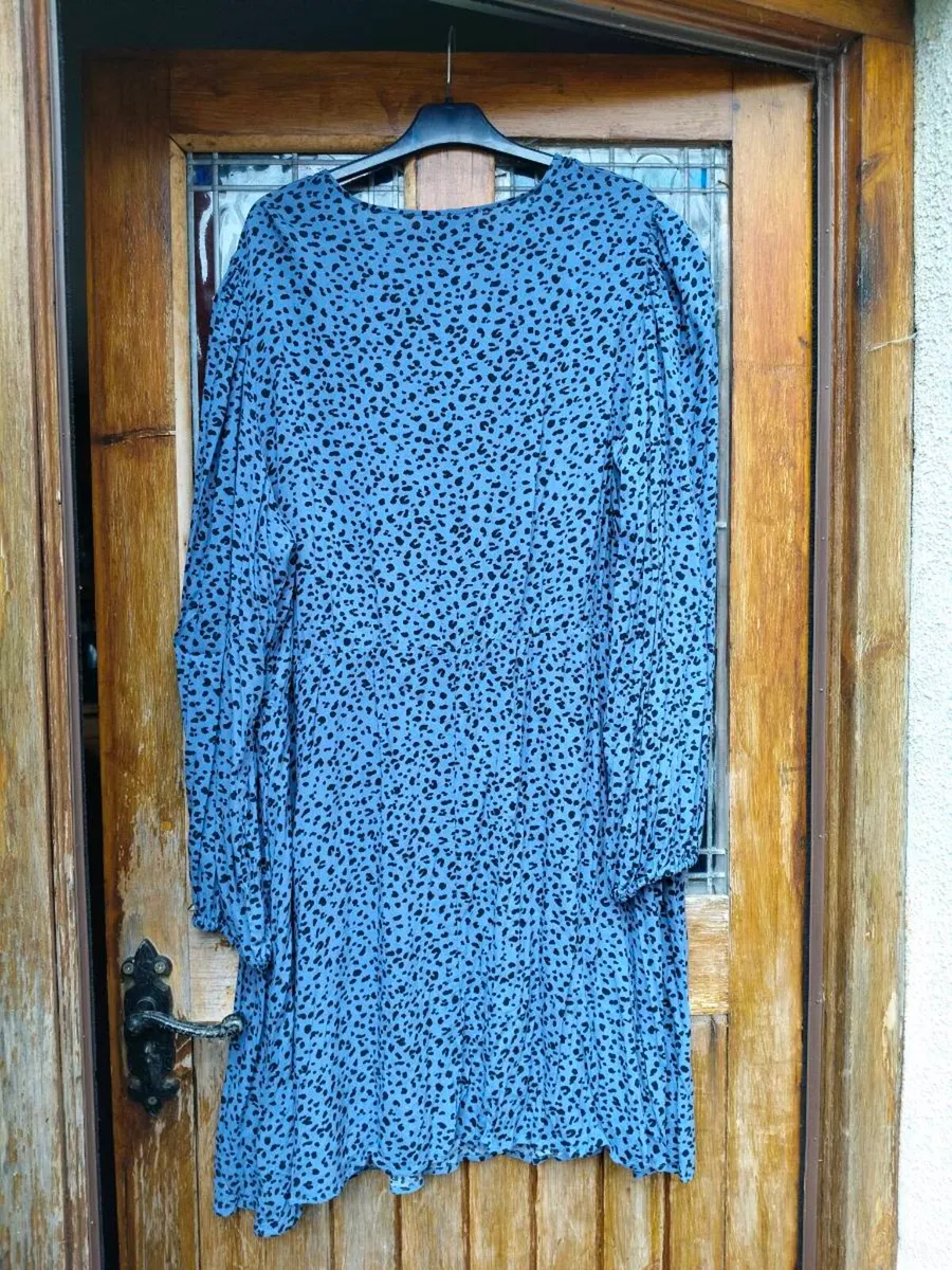 Ladies New look Curves Blue animal print dress, lo - Image 2