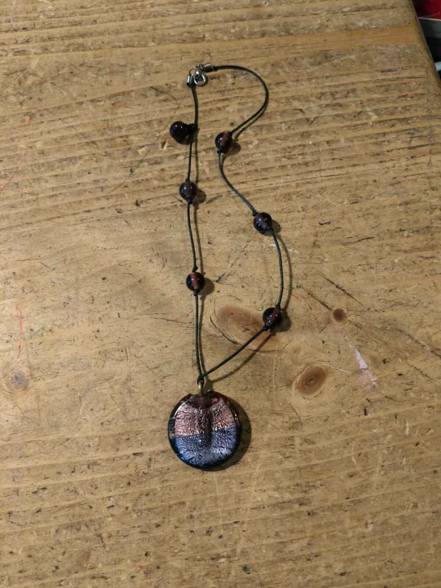 handcrafted Murano glass pendant necklace. - Image 1