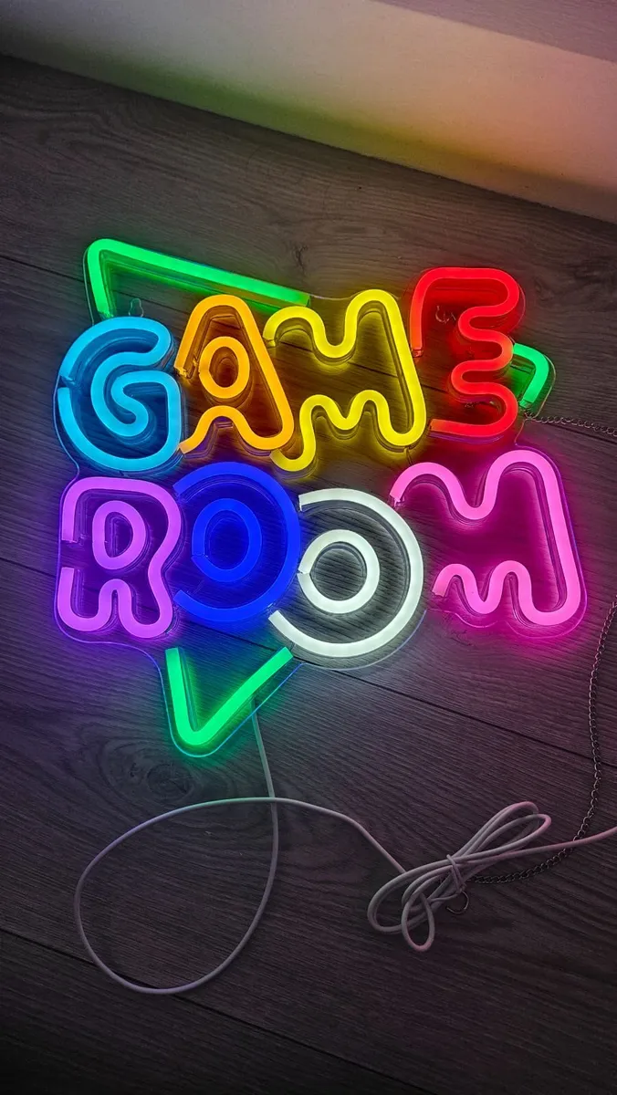 Gamer shelves, LED Light Bars and Gaming Sign - Image 2