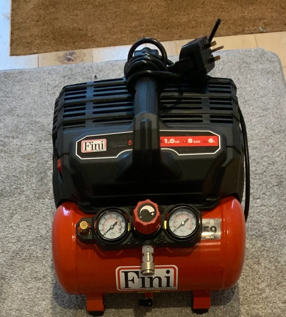 Fini 8Bar, 1hp, 6ltr Compressor - Image 1
