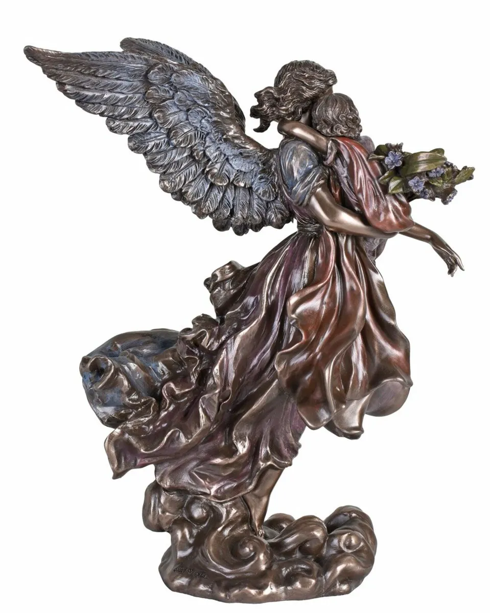Veronese Guardian Angel with Child Sculpture Art N - Image 4