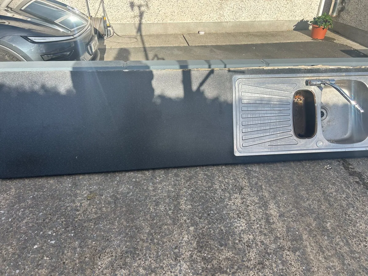 Stainless steel kitchen sink and worktop - Image 1