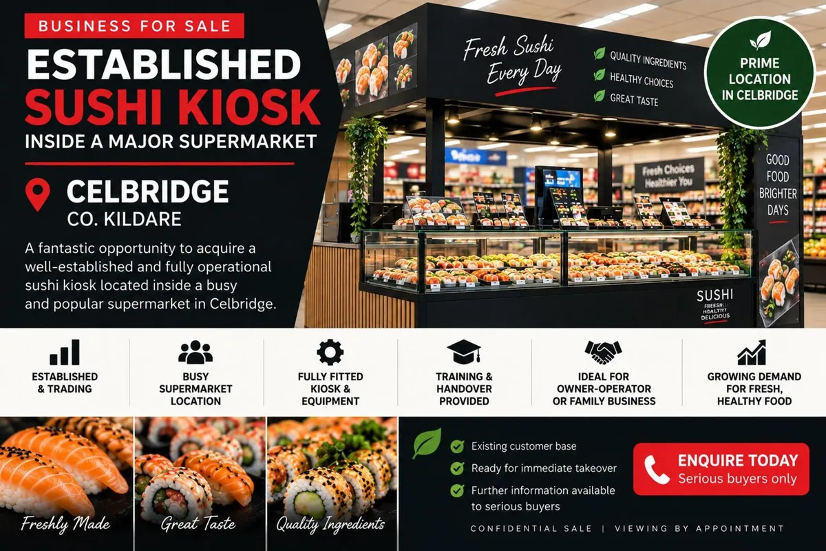 Established Sushi Kiosk Business for Sale
