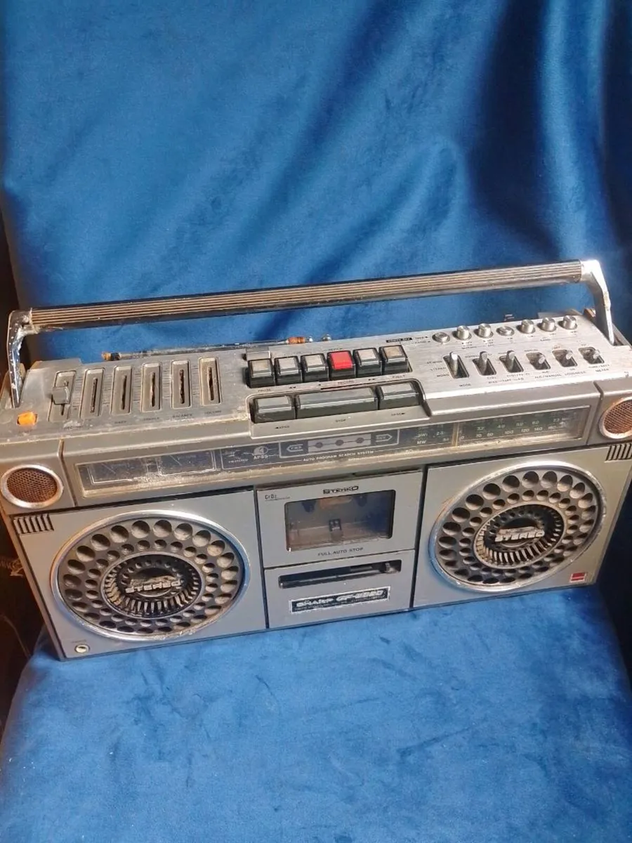 1970's Sharp boombox vintage cassette player radio - Image 1