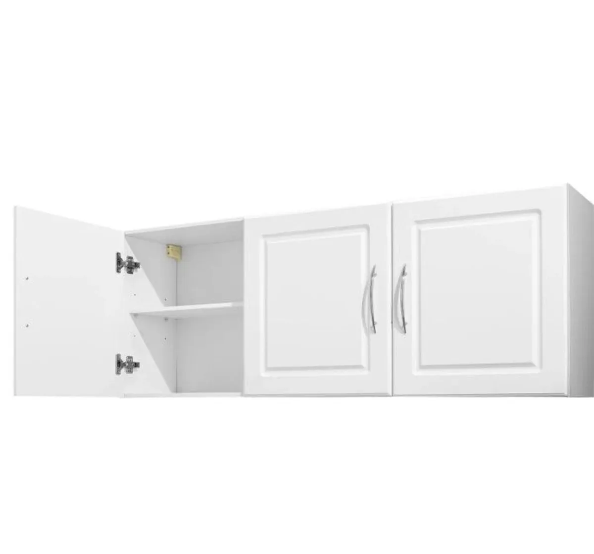 Wall-Mounted 3 Door Storage Cabinet – White 137cm - Image 4