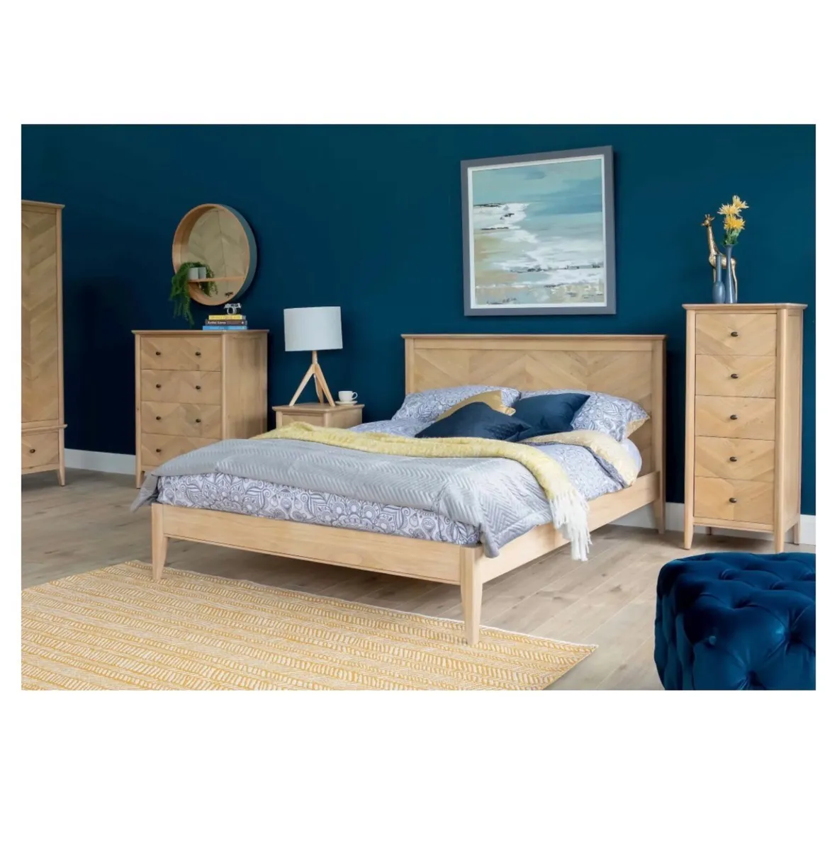 Oak&Chevron 4ft 6” Bed frame - Image 1