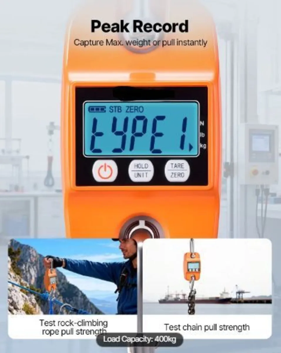 Digital Crane Scale, 880 lbs/400 kg - Image 2