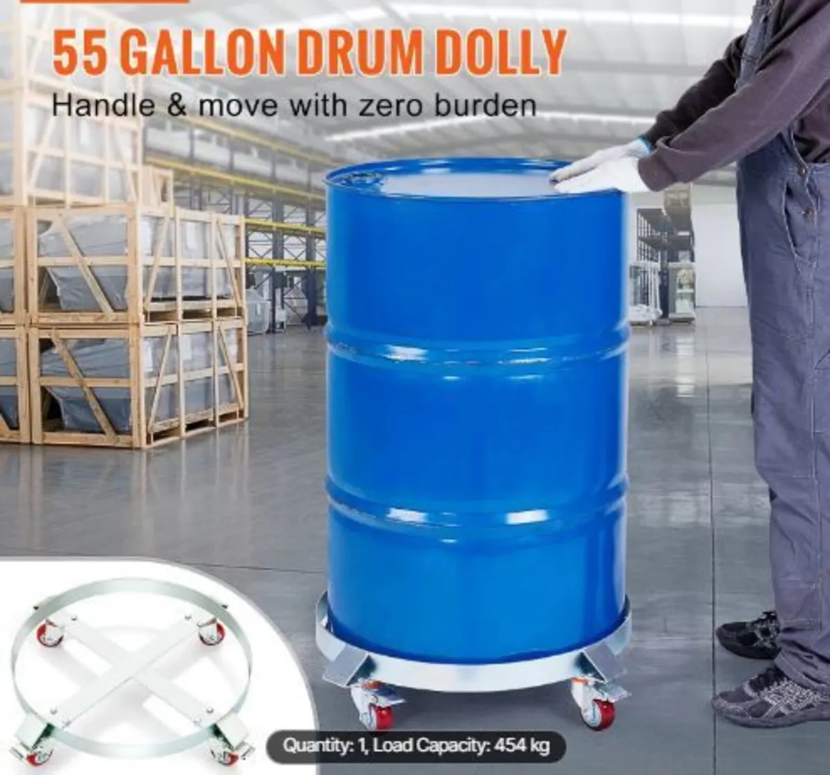 208.2 L Heavy Duty Drum Dolly - Image 3
