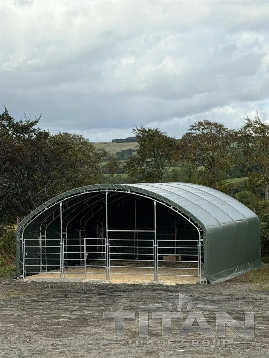 10m x 10m Animal Livestock Shelter double trussed - Image 1