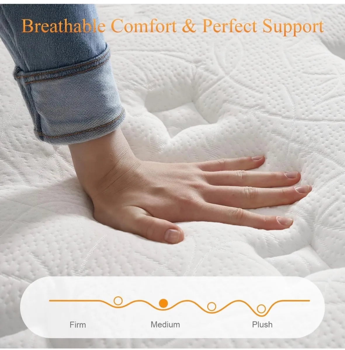 Kingsize Mattress 150x200 25cm Hybrid 5ft Mattress - Image 3